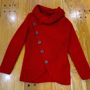 NWOT Knit pull over red sweater. size small